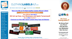 Desktop Screenshot of clothinglabels4u.com