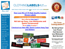 Tablet Screenshot of clothinglabels4u.com